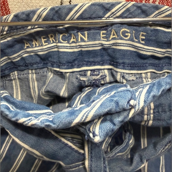 American Eagle Outfitters Blue Striped Pants 6 Regular - Picture 4 of 5